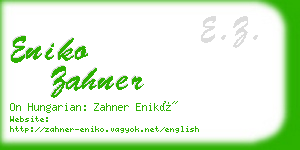 eniko zahner business card